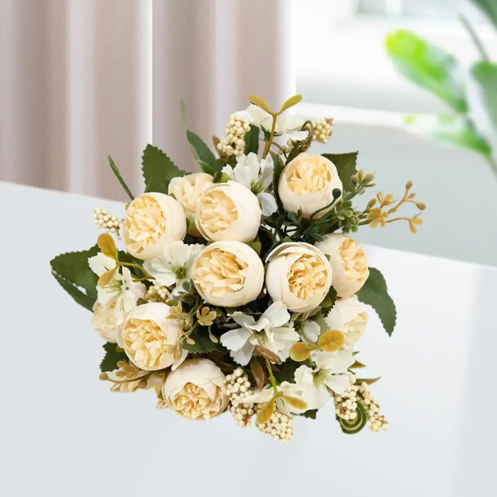 Artificial Silk Flowers for Home Decor Weddings and Parties Realistic Faux Flower Centerpiece  Elegant