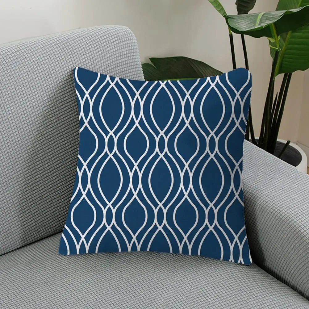 Throw Pillowcase Pillow Cover Wear Resistant Washable Non-Fading Geometric Print Pillowcase Decoration Couch Cushion Cover