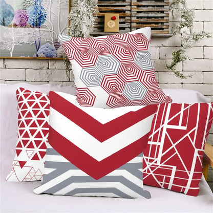 Pillow Cover Geometric Pattern Wear Resistant Non-Fading Washable Luxury Cushion Cover Sofa Pillow Case Garden