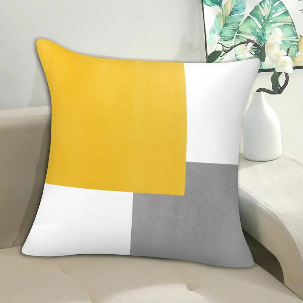 Printed Cushion Cover Pillowcase Decor Wear Resistant Washable Easy Maintenance Geometric Pattern Pillowslip Sofa Pillow Cover - Taci Dekor