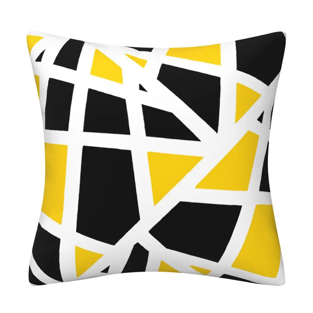 Printed Cushion Cover Pillowcase Decor Wear Resistant Washable Easy Maintenance Geometric Pattern Pillowslip Sofa Pillow Cover - Taci Dekor