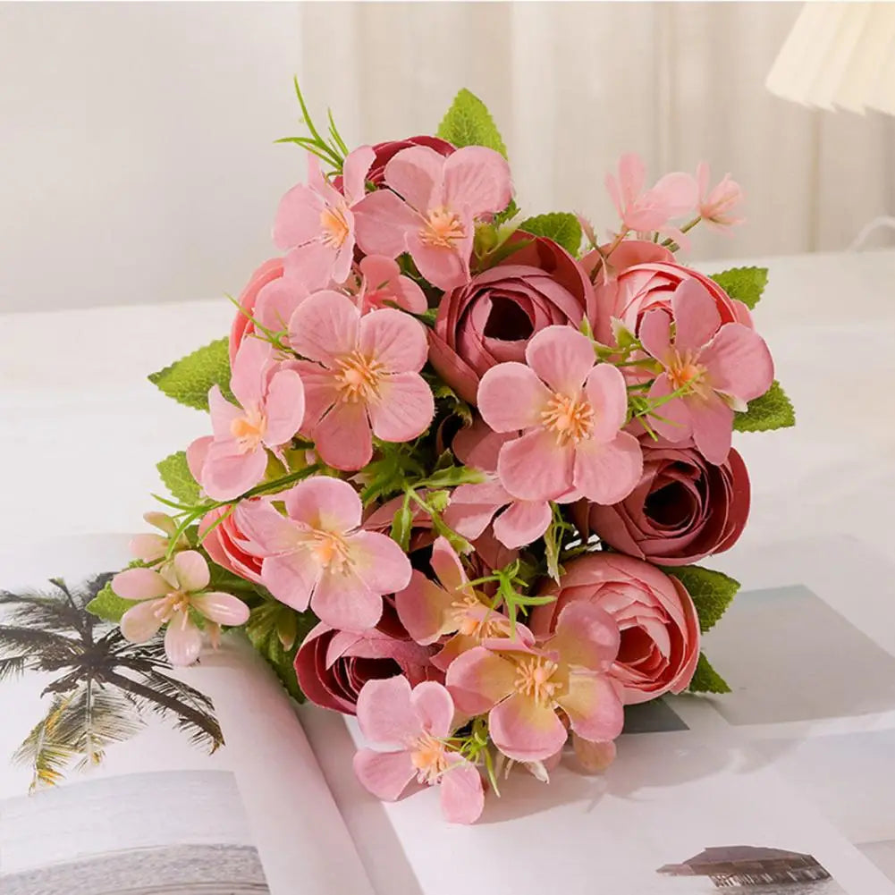 Artificial Flower Realistic Camellia Buds Fake Flower Wedding Simulation Flower Living Room Supply